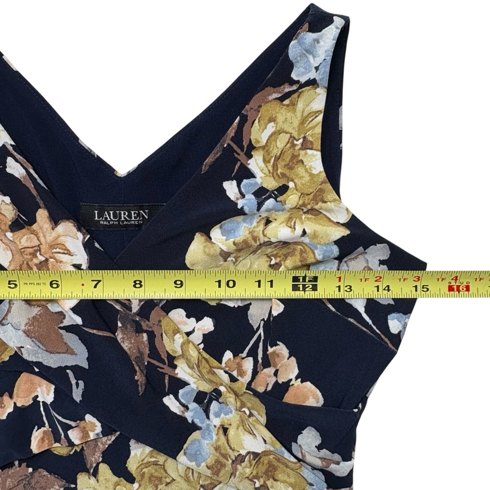 Ralph Lauren Black Label Petite Floral Sleeveless Jersey Maxi Dress Size 0P - Picture 8 of 14